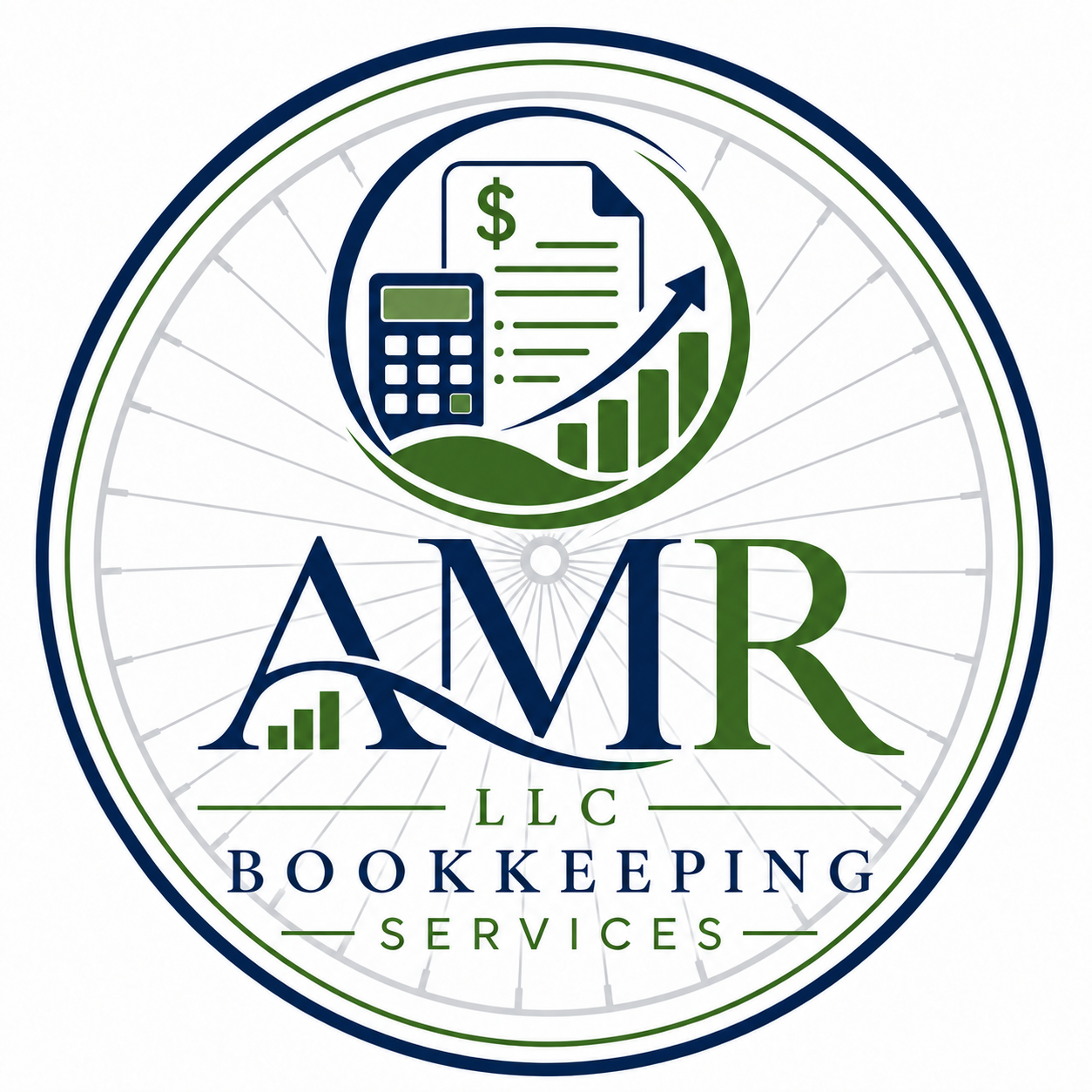 AMR Bookkeeping Services wheel emblem